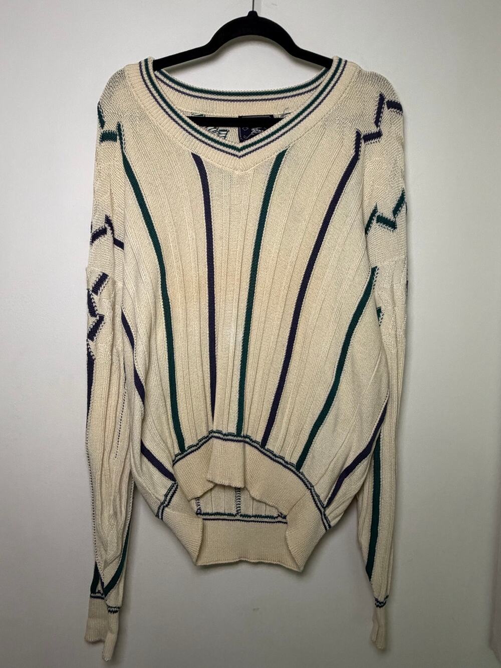 Burberry Cotton Striped Sweater - Size M